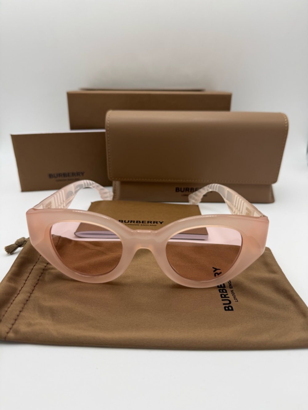 Burberry Women's Pink Cat-Eye Sunglasses